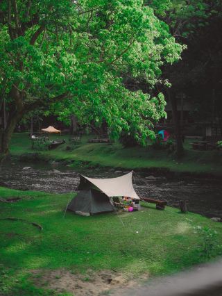Camping at Klong Wang Chao.