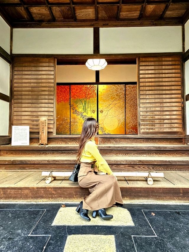 【京都/紅葉スポット】お部屋の中から見る中庭と枯山水が見事なお寺🍂🌾