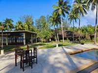 Relaxing and sipping a refreshing glass of juice at Tanjung Rhu Resort