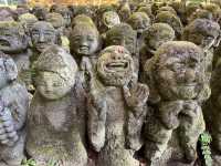 A Thousand Rakan Statues at the Otagi Nenbutsu-ji Temple in Kyoto
