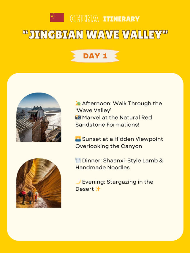 Jingbian Wave Valley itinerary 