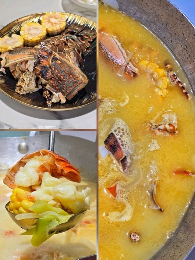 色香味俱全火焰龍蝦火鍋