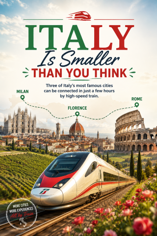 🚄 Think Italy is too big to see more than one or two cities on a short trip? Think again. 🇮🇹