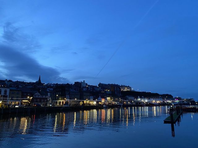 Whitby by Night:Maritime Symphony under Moon 