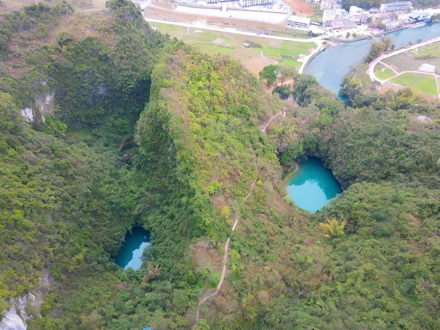 廣西河池的三門海，美景如畫