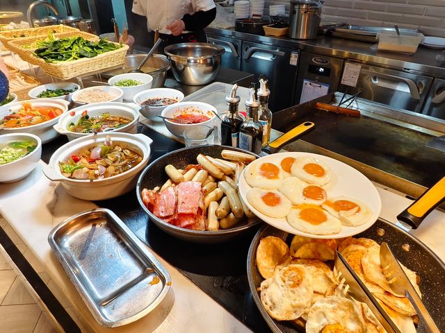 盱眙希爾頓歡朋酒店，早餐和公共區域都不錯