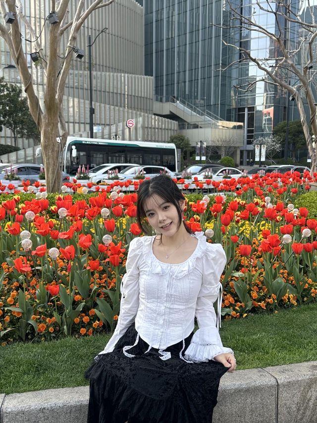 上海市區的鬱金香！徐家匯鬱金香打卡位！