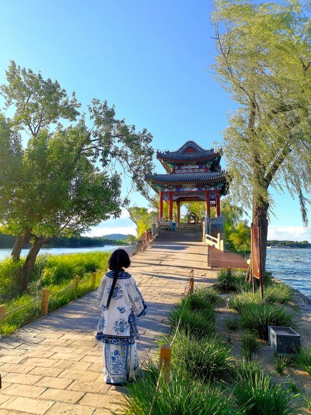 景明樓賞夕陽