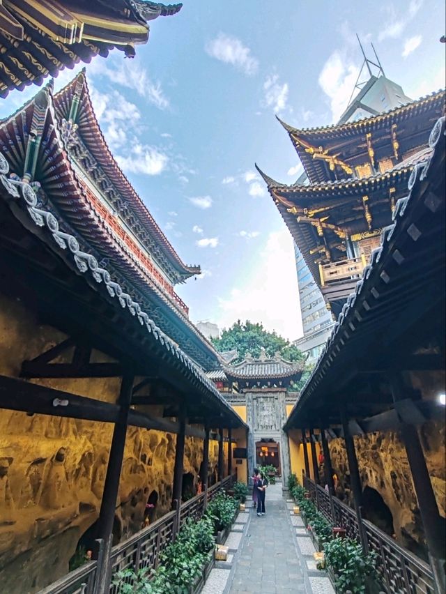 Layered Elegance: The Upturned Eaves of Luohan Temple