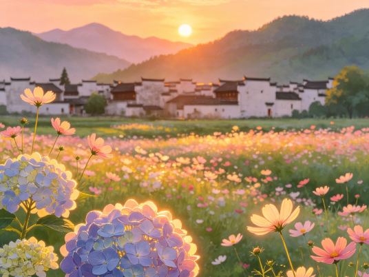 Early summer photo paradise! The hydrangeas and gesang flower sea
