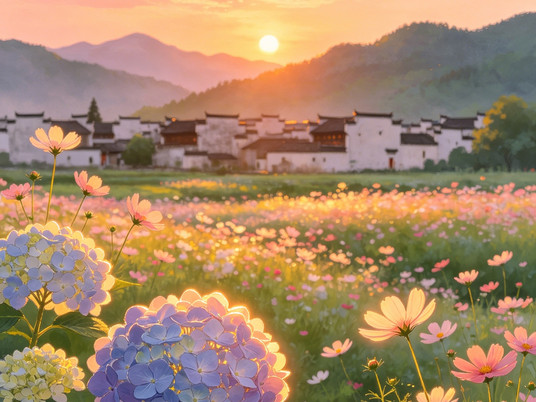Early summer photo paradise! The hydrangeas and gesang flower sea