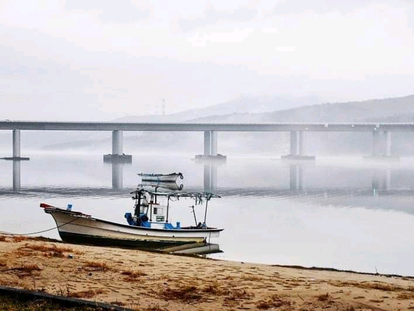 해무 덕분에 더 몽환적이었던 광양 배알도 수변공원