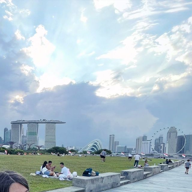Views from the Marina Barrage…