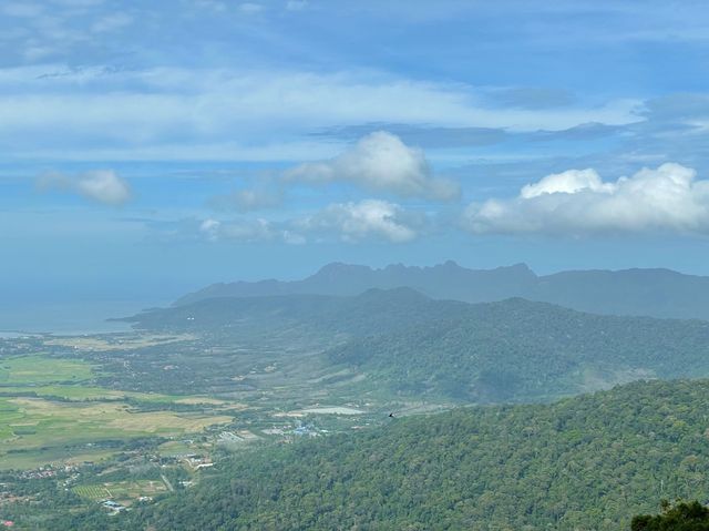 The highest point on the island.