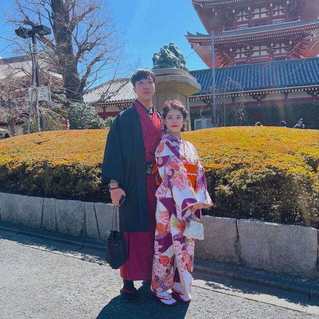 일본여행 아사쿠사센소지 커플기모노체험은 못참지
