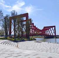 櫻花三月下揚州，粉櫻綠柳美人間「中國大運河博物館」