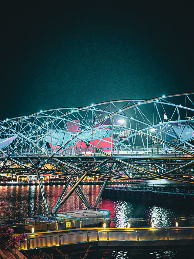 Helix Bridge at Night