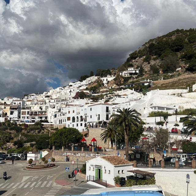 Dinner at sunset place in Nerja Spain