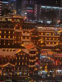 Unique old town on the slope of a hill,Hongya Cave