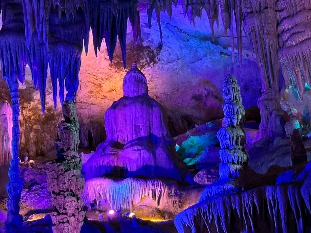 Một biển hoa đột nhiên xuất hiện trên mặt đất, hàng trăm bông hoa đang nở rộ! Khu danh lam thắng cảnh hang động karst "Dushan Tiandong" ở Quý Châu