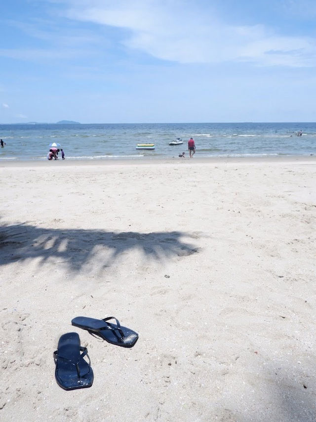 พานั่งปิคนิคริมหาดบางแสน ชลบุรี