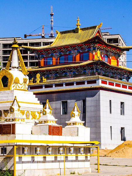 Gandantegchenling Monastery - Several Temples with Chanting Monks