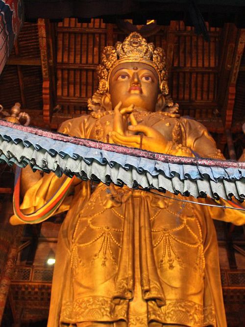 Migjid Janraisig Sum - Big Copper Statue