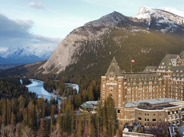 The iconic view Fairmont Banff Springs Hotel