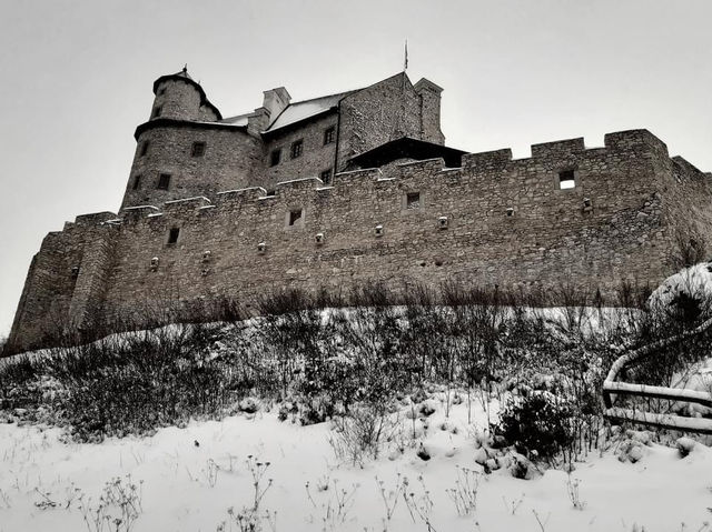 Royal Castle Bobolice in winter 🏰