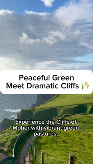Peaceful Green Pastures Meet Dramatic Cliffs 🌾