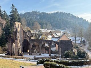 A Snowy Morning at Klosterruine Allerheiligen — Where Silence Speaks in Snow 🇩🇪  