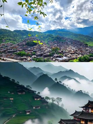 「千與千尋」同款夜景——西江千戶苗寨！！