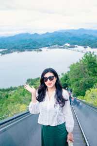 第一次爬自動扶梯的山——千島湖天嶼景區太懂我啦。
