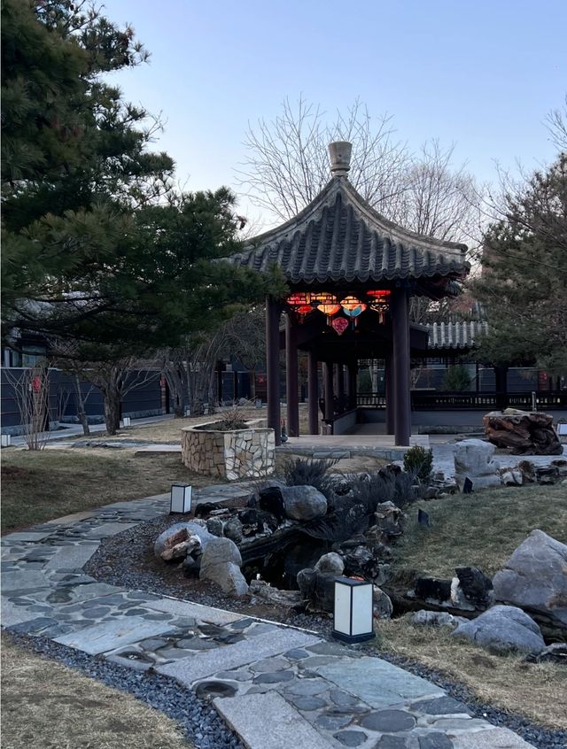 很有東方美學的中式庭院私湯！