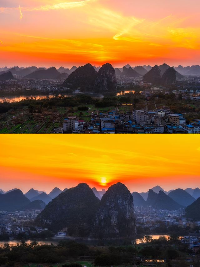 在桂林，請你欣賞一場浪漫日落