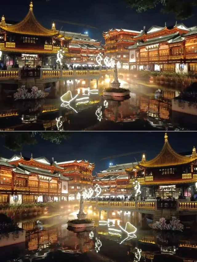 12/1實拍live豫園冬季泛光秀 12/1實拍live豫園冬季泛光秀