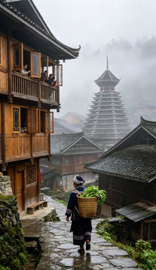 肇興的雲，在22℃的梯田裡打了個滾