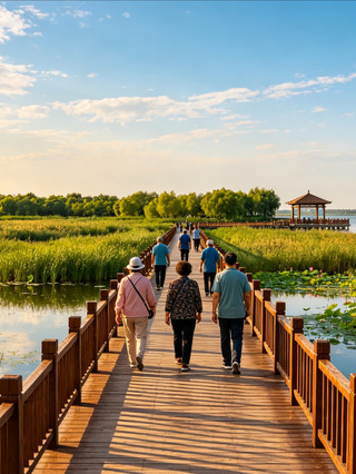 A hidden massive lake wetland in Hebei, the top choice for a weekend family trip