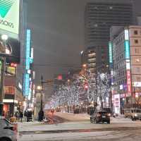 夜遊札幌浪漫冰燈與白雪