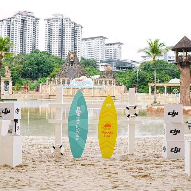 Relaxing in Sunway Lagoon Theme Park