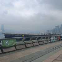 Victoria Harbour in a cloudy day 