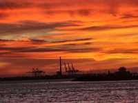 Sunset at St. kilda beach