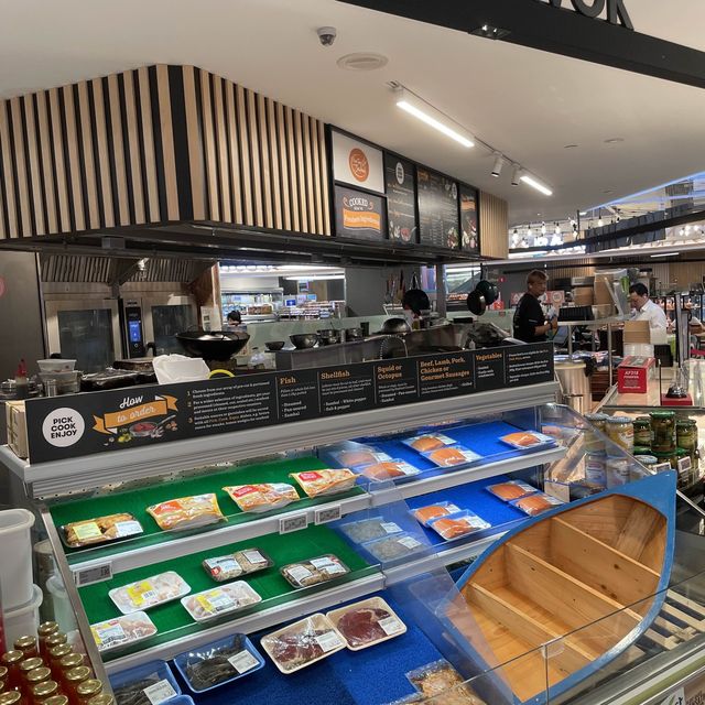 Grocery shopping + dining section at FairPric