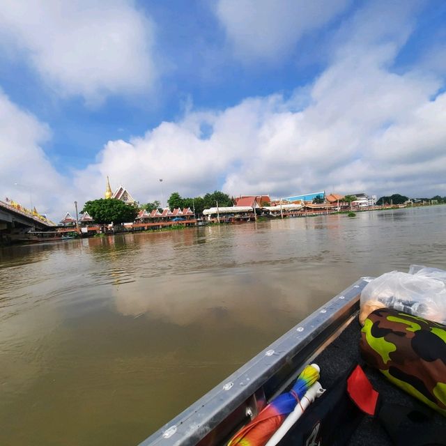 นั่งเรือชมวัด #แม่น้ำท่าจีน #วัดไร่ขิง