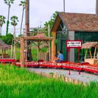 นั่งรถไฟชมวิวทุ่งนาข้าวบรรยากาศสุดชิว