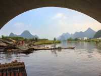 Thrilling and Scenic Bamboo Rafting Adventure at Guilin's Yulong River