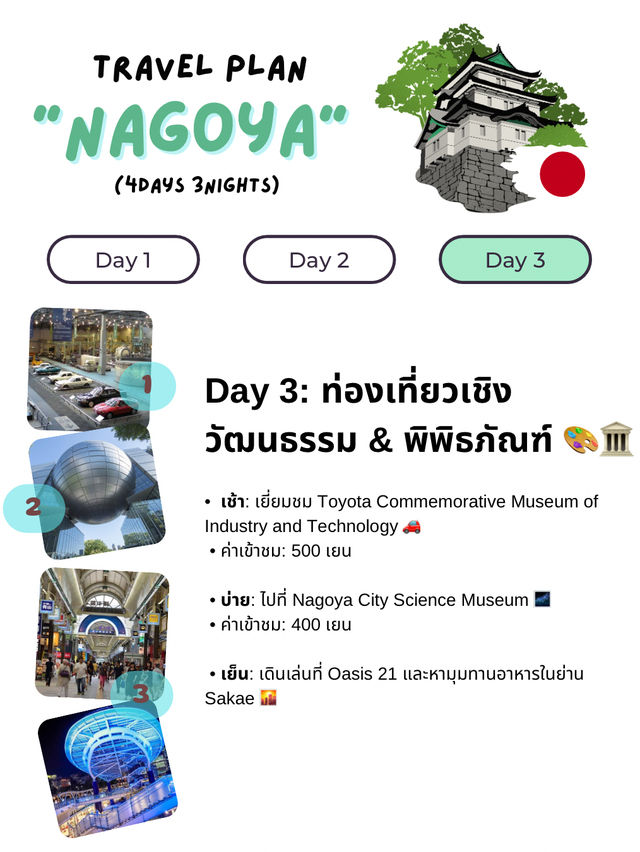 เเจกเเพลนเที่ยว Nagoya 4 วัน 3 คืน 🎌❤️