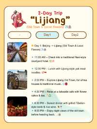 ⛰️ 2-Day itinerary to Lijiang (Yunnan) 