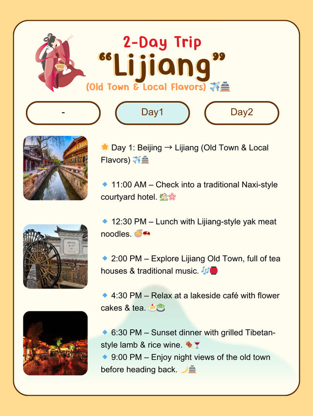 ⛰️ 2-Day itinerary to Lijiang (Yunnan) 