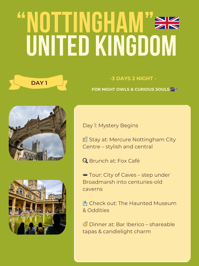 Nottingham itinerary 💚